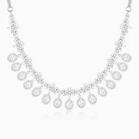 Silver Gleaming Bridal Necklace