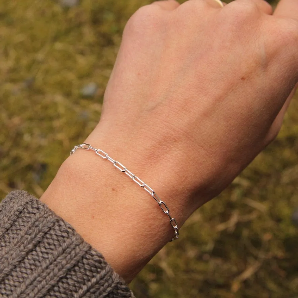 Sterling Silver Parallel Chain Bracelet