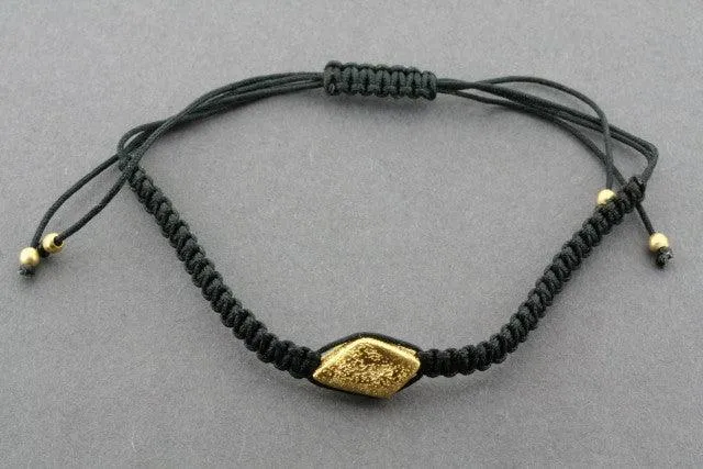 string bracelet - diamond - gold sparkle