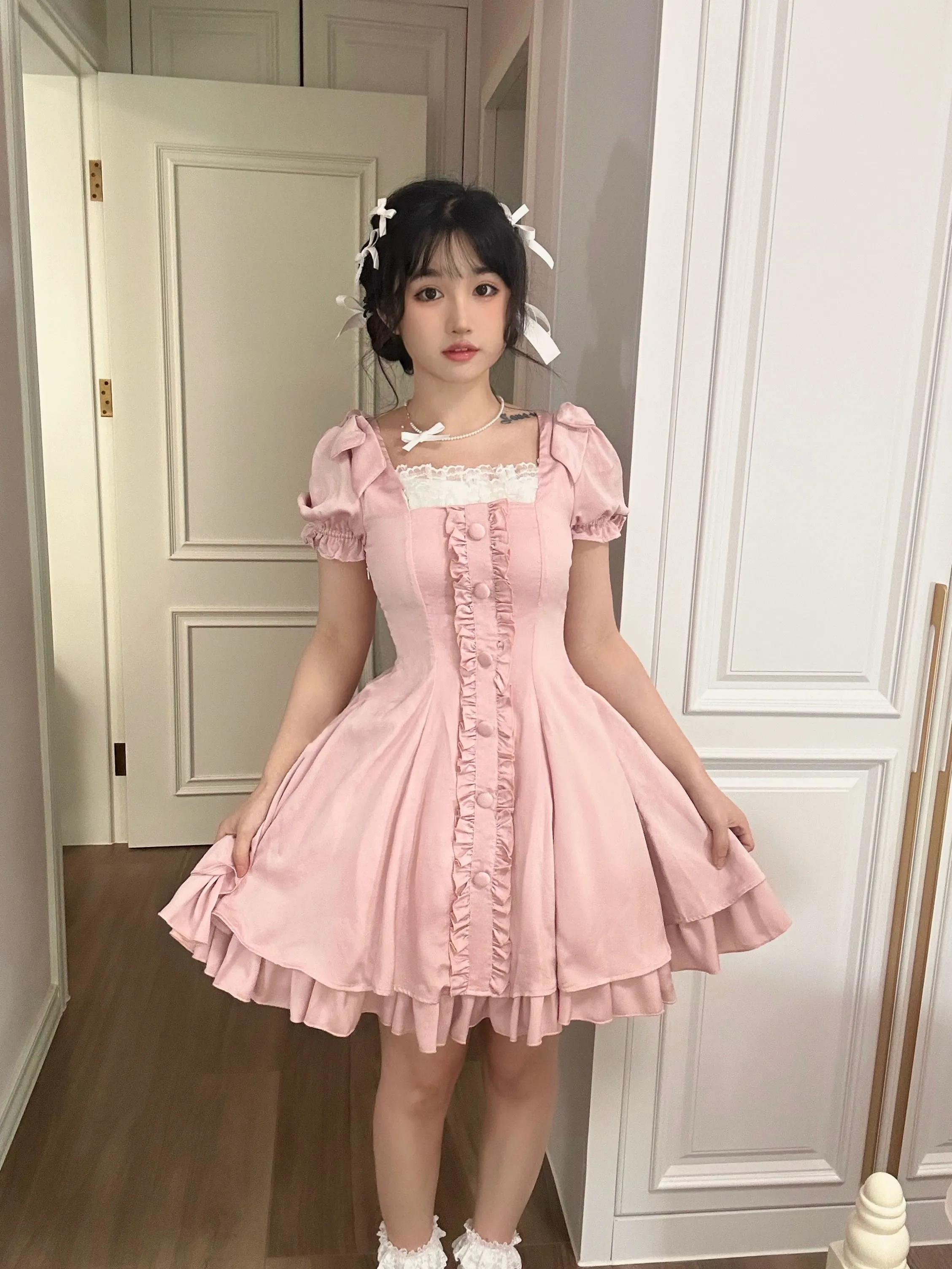 Sweet Wood~Plus Size Lolita OP Dress Summer Dress