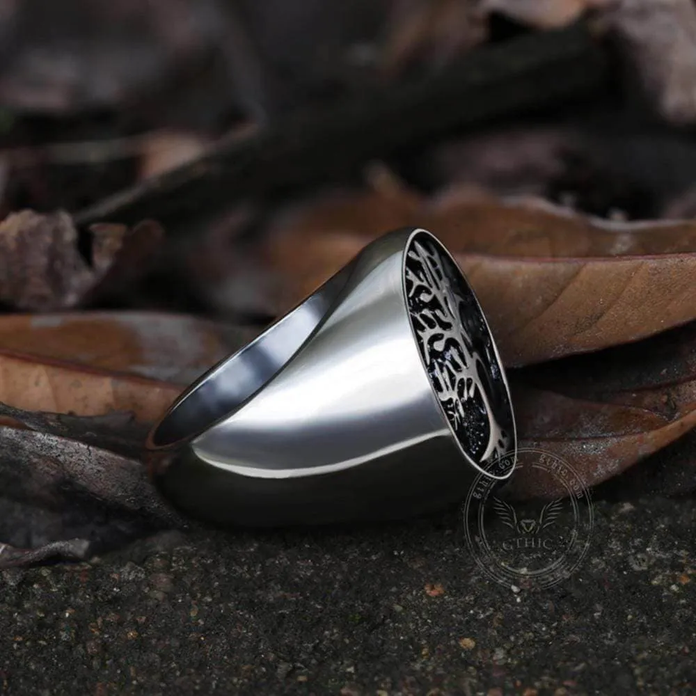 Tree Of Life Stainless Steel Viking Ring