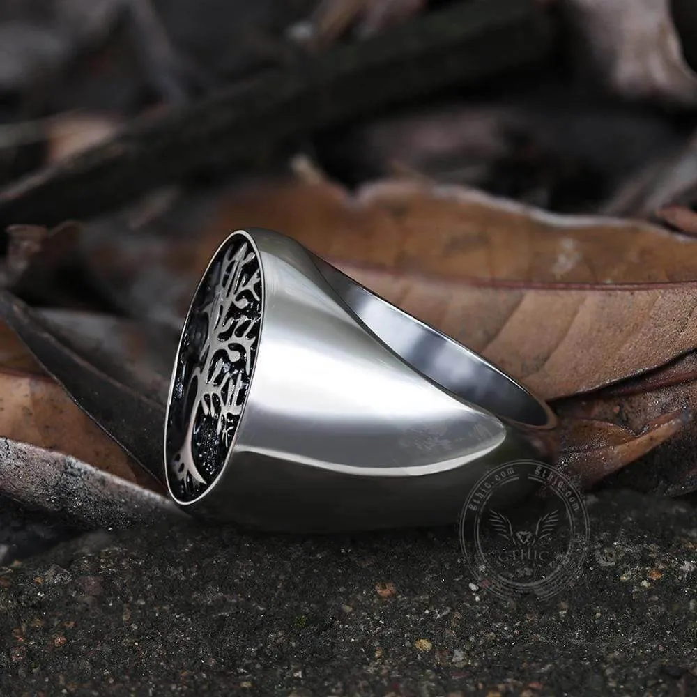 Tree Of Life Stainless Steel Viking Ring