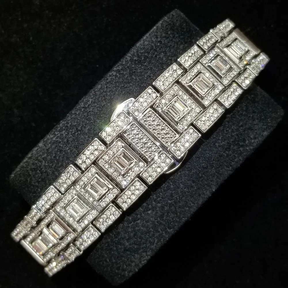 Waterproof Luxury Diamond Quartz Wristwatch  For Men